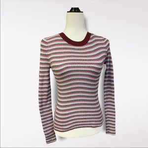 AMERICAN EAGLE | Striped Long Sleeve Shirt